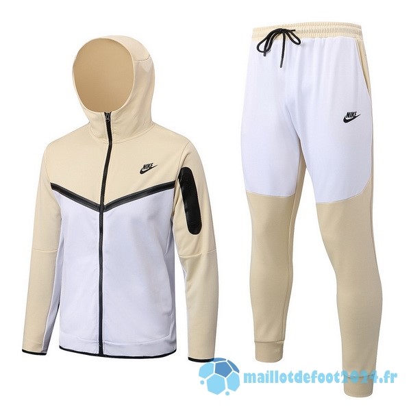 Nouveau Veste Con Capucha Nike 2022 2023 Jaune Blanc