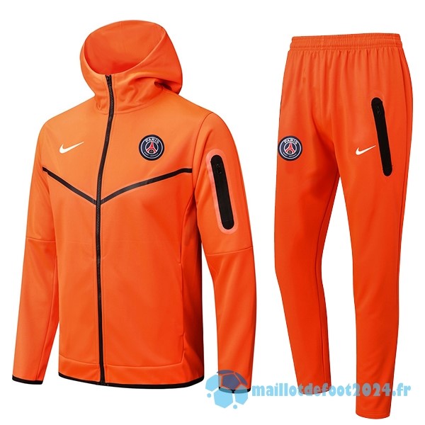 Nouveau Veste Con Capucha Paris Saint Germain 2022 2023 Orange