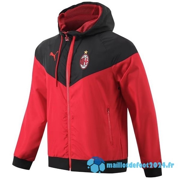 Nouveau Coupe Vent AC Milan 2023 2024 Rouge Noir