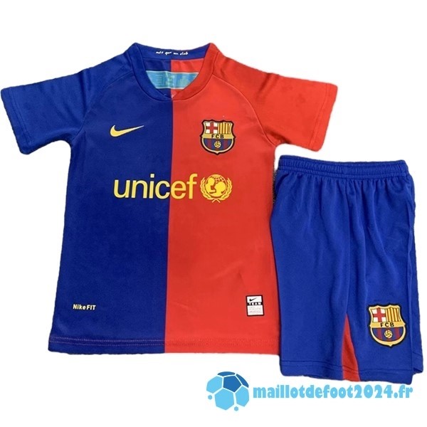 Nouveau Domicile Conjunto De Enfant Barcelona Retro 2008 2009 Rouge Bleu