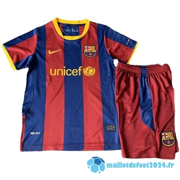 Nouveau Domicile Conjunto De Enfant Barcelona Retro 2010 2011 Rouge Bleu