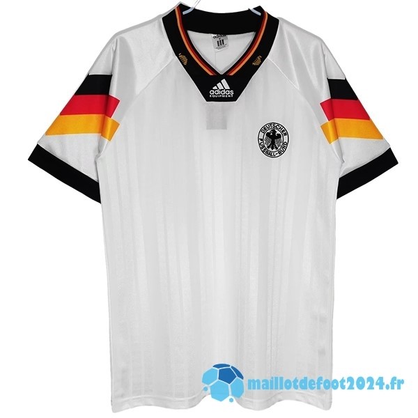 Nouveau Domicile Maillot Allemagne Retro 1992 Blanc