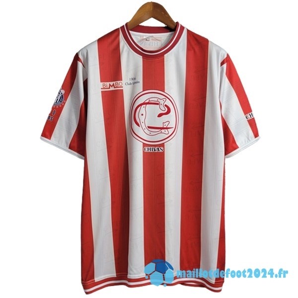 Nouveau Domicile Maillot CD Guadalajara Retro 1906 2006 Blanc Rouge