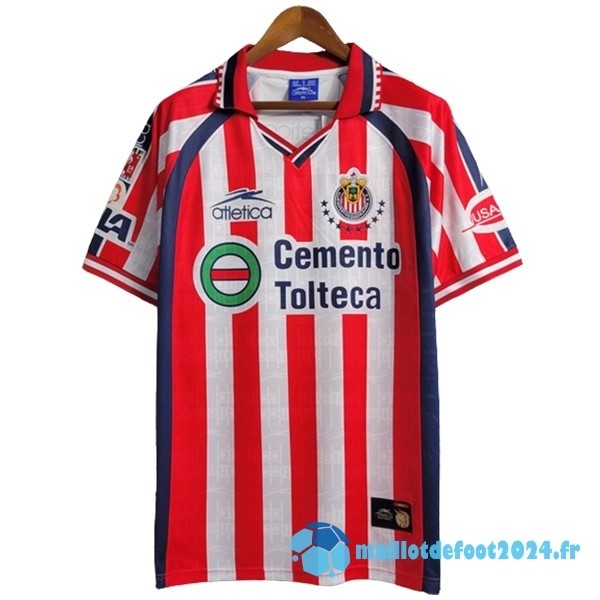 Nouveau Domicile Maillot CD Guadalajara Retro 1999 2000 Blanc Rouge