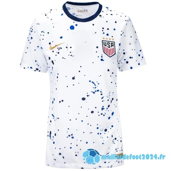 Nouveau Domicile Maillot Femme États-Unis 2023 Blanc