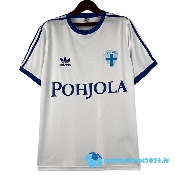 Nouveau Domicile Maillot Finlande Retro 1982 Blanc