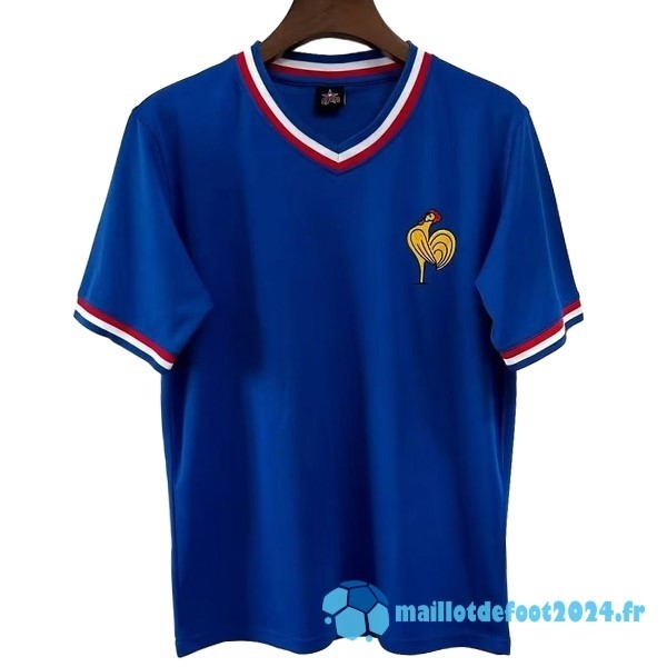 Nouveau Domicile Maillot France Retro 1971 Bleu