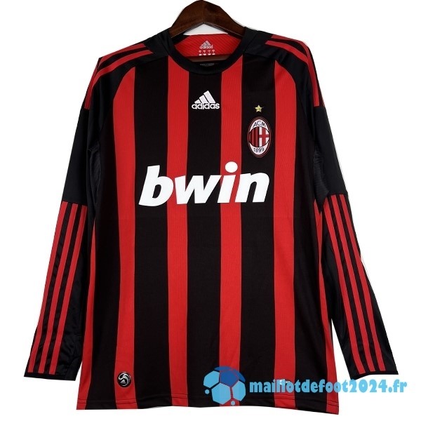 Nouveau Domicile Maillot Manches Longues AC Milan Retro 2008 2009 Rouge