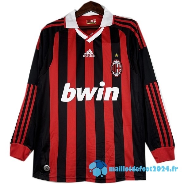 Nouveau Domicile Maillot Manches Longues AC Milan Retro 2009 2010 Rouge