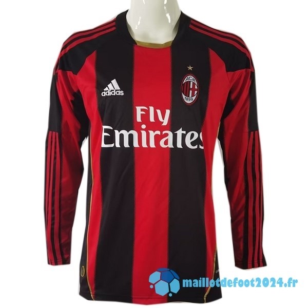 Nouveau Domicile Maillot Manches Longues AC Milan Retro 2010 2011 Rouge