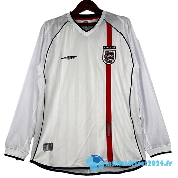 Nouveau Domicile Maillot Manches Longues Angleterre Retro 2002 Blanc