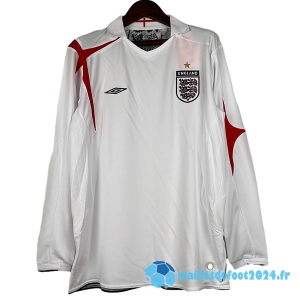 Nouveau Domicile Maillot Manches Longues Angleterre Retro 2006 Blanc