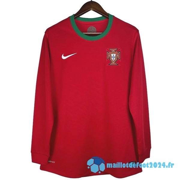 Nouveau Domicile Maillot Manches Longues Portugal Retro 2012 Rouge