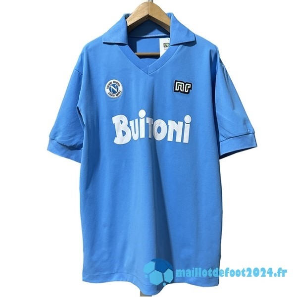 Nouveau Domicile Maillot Napoli Retro 1986 1987 Bleu