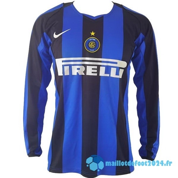 Nouveau Domicile Manches Longues Inter Milán Retro 2004 2005 Bleu