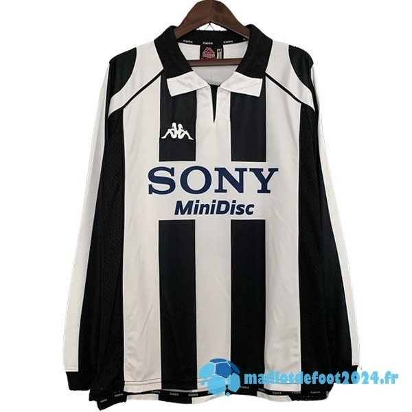 Nouveau Domicile Manches Longues Juventus Retro 1997 1998 Noir Blanc