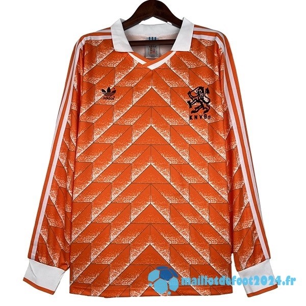 Nouveau Domicile Manches Longues Pays Bas Retro 1988 Orange