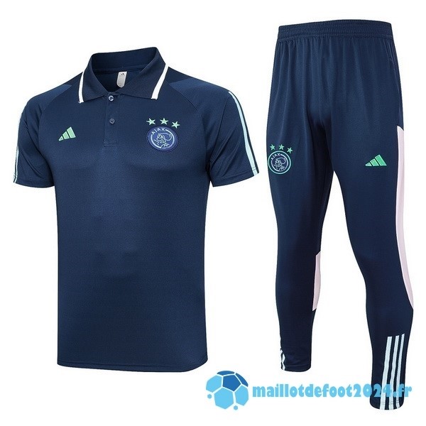 Nouveau Ensemble Complet Polo Ajax 2023 2024 Bleu Marine