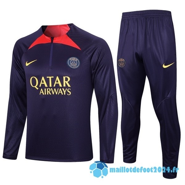 Nouveau Ensemble Complet Sudadera Entrainement Paris Saint Germain 2023 2024 Purpura II Rouge