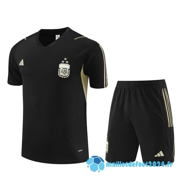 Nouveau Entrainement Ensemble Complet Argentine 2023 Noir Jaune