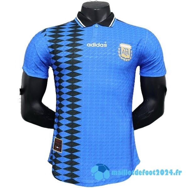 Nouveau Exterieur Joueurs Maillot Argentine Retro 1994 Bleu