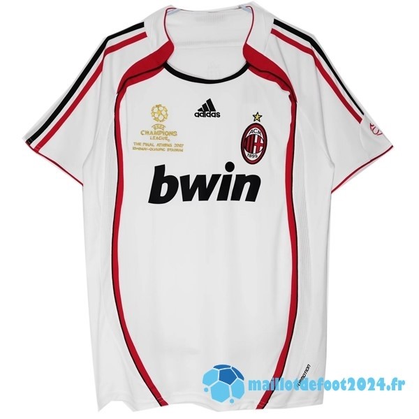 Nouveau Exterieur Maillot AC Milan Retro 2006 2007 Blanc Rouge