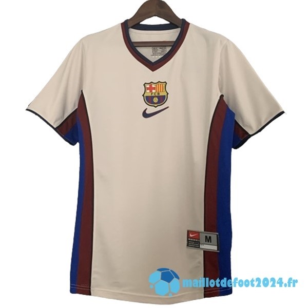 Nouveau Exterieur Maillot Barcelona Retro 1998 2001 Gris