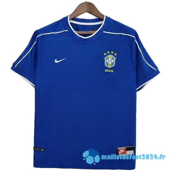 Nouveau Exterieur Maillot Brésil Retro 1998 Bleu