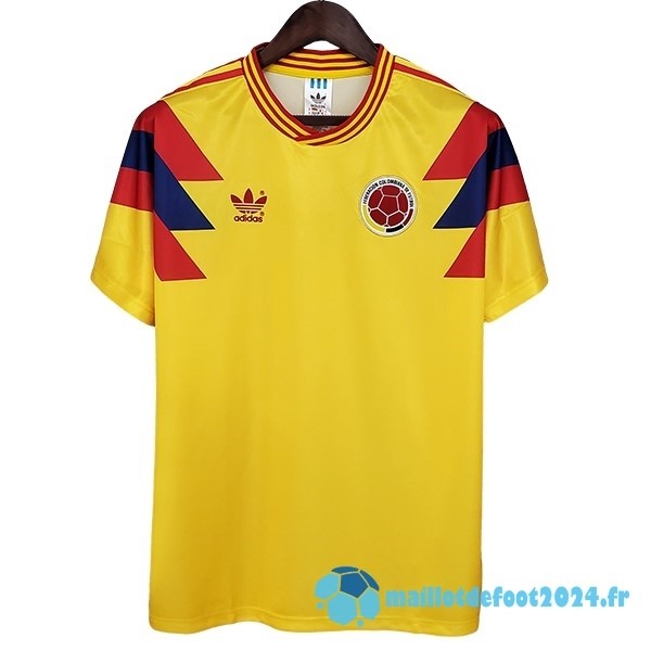 Nouveau Exterieur Maillot Columbia Retro 1990 Jaune