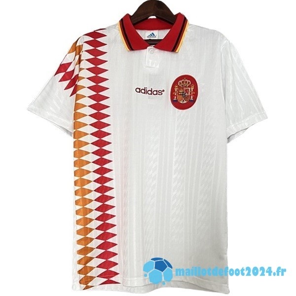 Nouveau Exterieur Maillot Espagne Retro 1994 Blanc