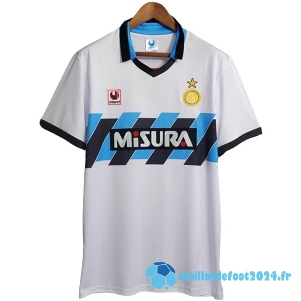 Nouveau Exterieur Maillot Inter Milán Retro 1990 1991 Blanc