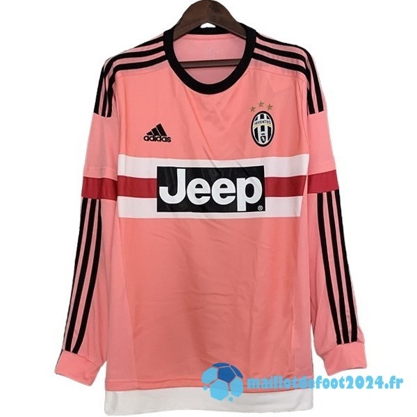 Nouveau Exterieur Manches Longues Juventus Retro 2015 2016 Rose