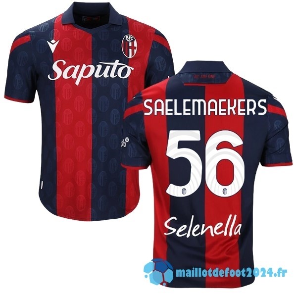 Nouveau NO.56 SAELEMAEKERS Thailande Domicile Maillot Bologna 2023 2024 Rouge