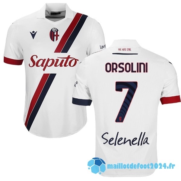 Nouveau NO.7 ORSOLINI Thailande Exterieur Maillot Bologna 2023 2024 Blanc