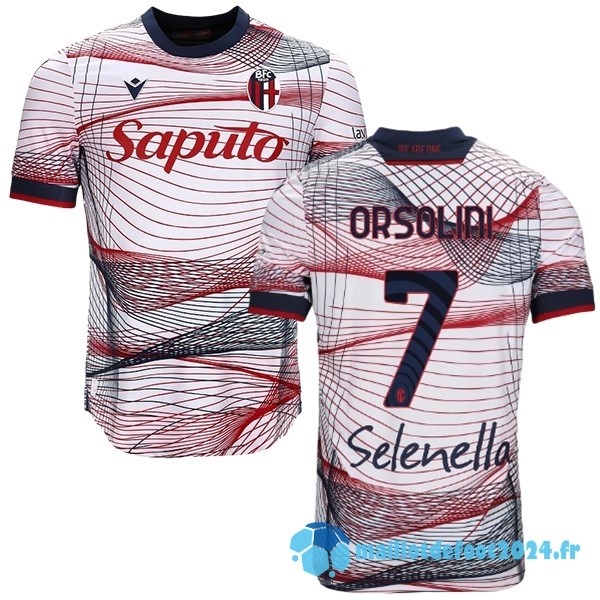 Nouveau NO.7 ORSOLINI Thailande Third Maillot Bologna 2023 2024 Blanc