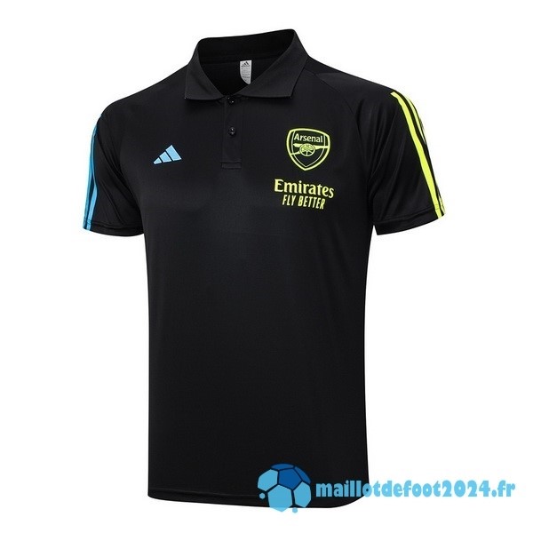 Nouveau Polo Arsenal 2023 2024 Noir Bleu Jaune