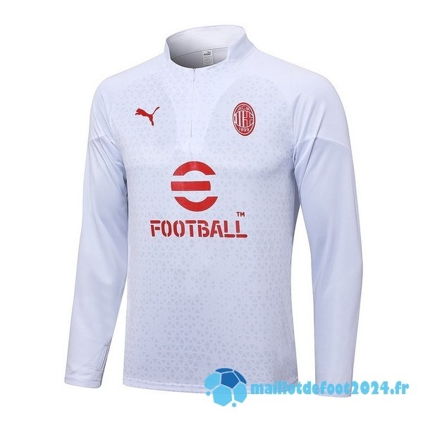 Nouveau Sudadera Entrainement AC Milan 2023 2024 Blanc I Rouge