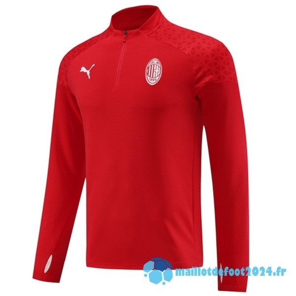 Nouveau Sudadera Entrainement AC Milan 2023 2024 Noir I Rouge