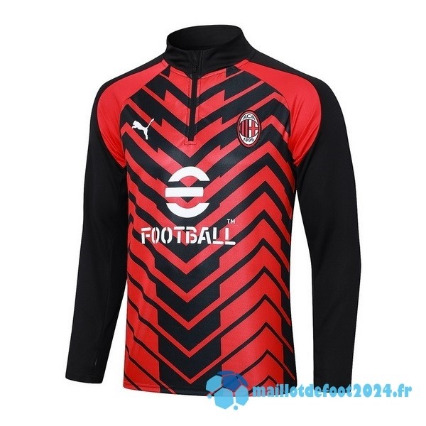 Nouveau Sudadera Entrainement AC Milan 2023 2024 Rouge Noir