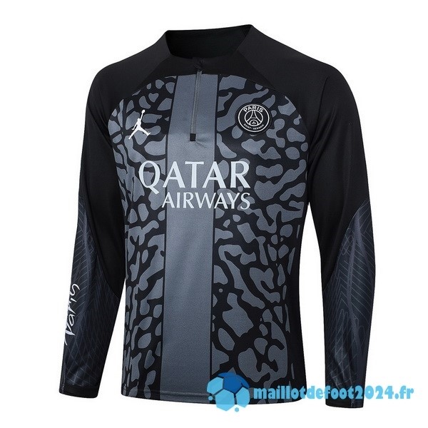 Nouveau Sudadera Entrainement Paris Saint Germain 2023 2024 Gris Noir