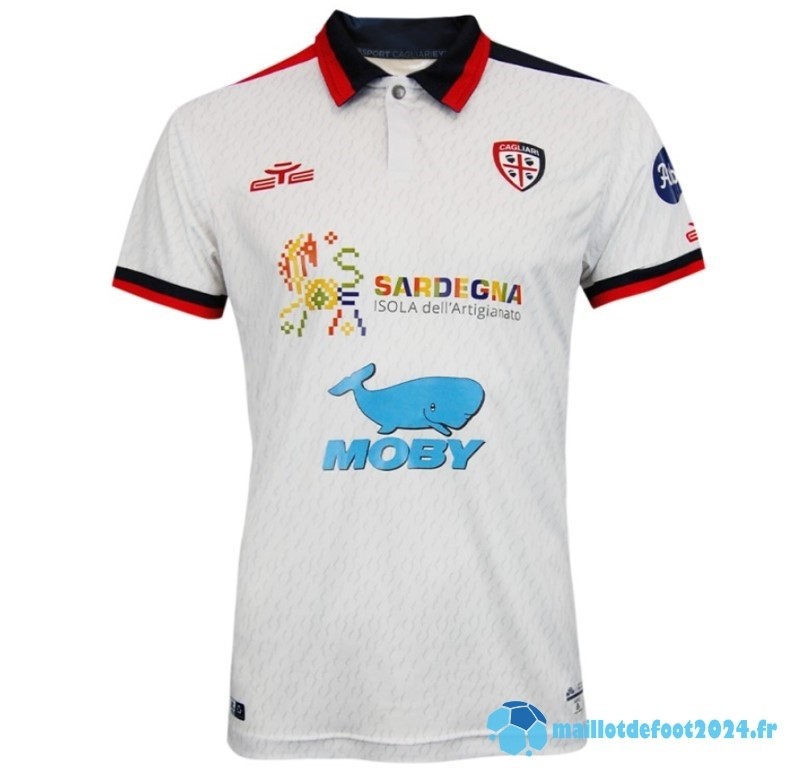 Nouveau Thailande Exterieur Maillot Cagliari Calcio 2023 2024 Blanc