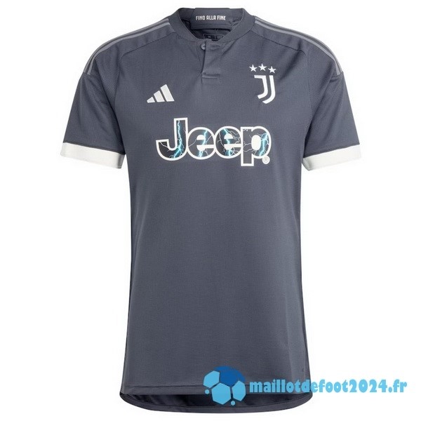 Nouveau Thailande Third Maillot Juventus 2023 2024 Blanc Noir