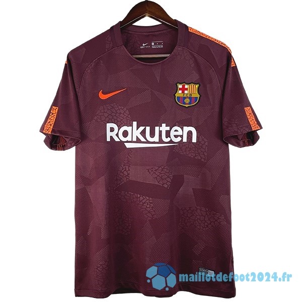 Nouveau Third Maillot Barcelona Retro 2017 2018 Rouge