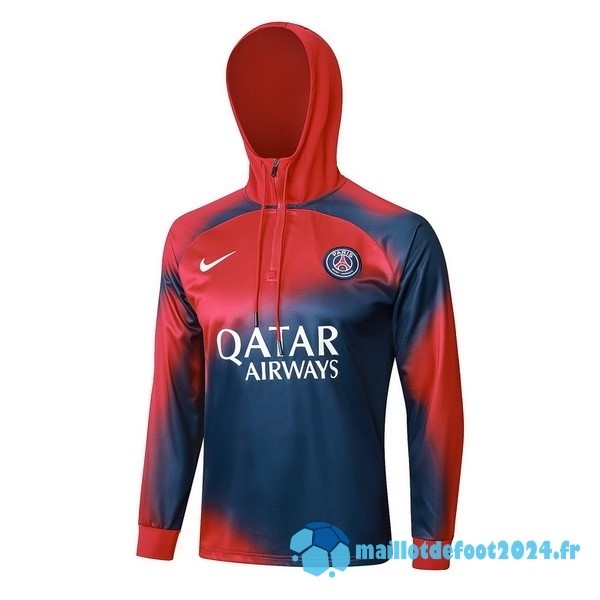 Nouveau Veste Con Capucha Paris Saint Germain 2023 2024 Rouge Bleu