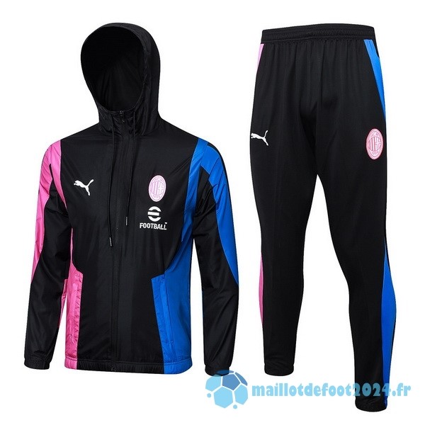 Nouveau Conjunto Completo Coupe Vent AC Milan 2023 2024 Noir Rose Bleu