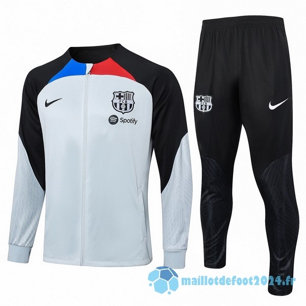 Nouveau Conjunto Completo Ropa Deportiva Con Cremallera Larga Enfant Barcelona 2023 2024 Gris Noir