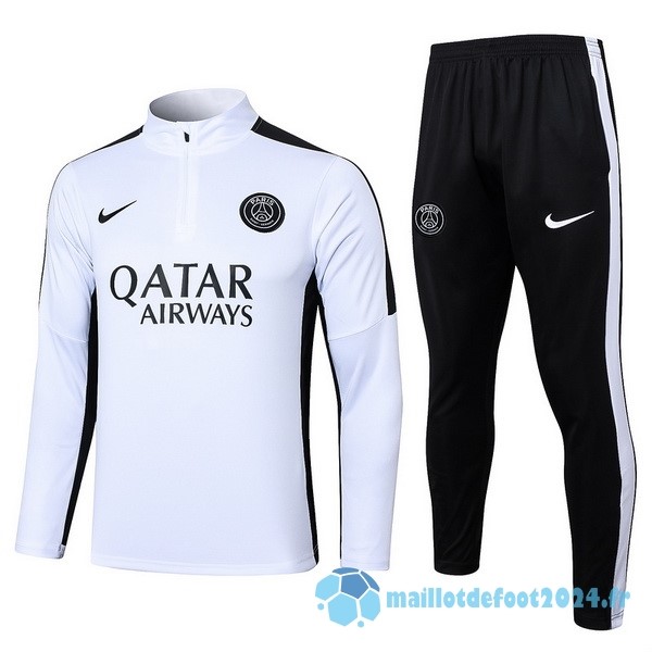 Nouveau Conjunto Completo Sudadera Entrainement Paris Saint Germain 2023 2024 Blanc Noir