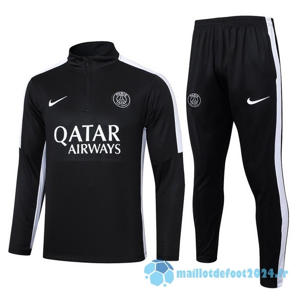 Nouveau Conjunto Completo Sudadera Entrainement Paris Saint Germain 2023 2024 Noir Blanc