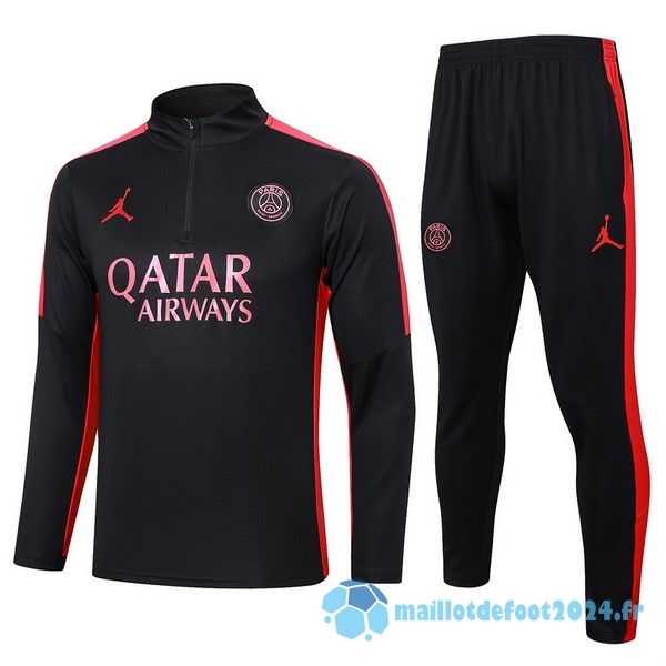 Nouveau Conjunto Completo Sudadera Entrainement Paris Saint Germain 2023 2024 Rouge II Noir