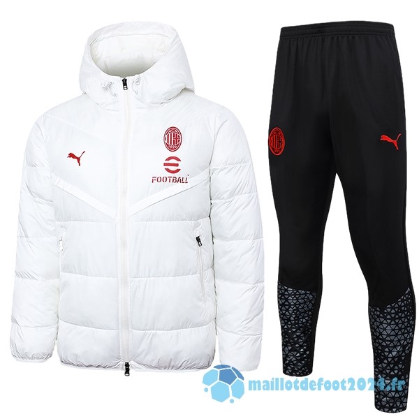 Nouveau Conjunto Completo Veste De Algodón AC Milan 2023 2024 Blanc Noir